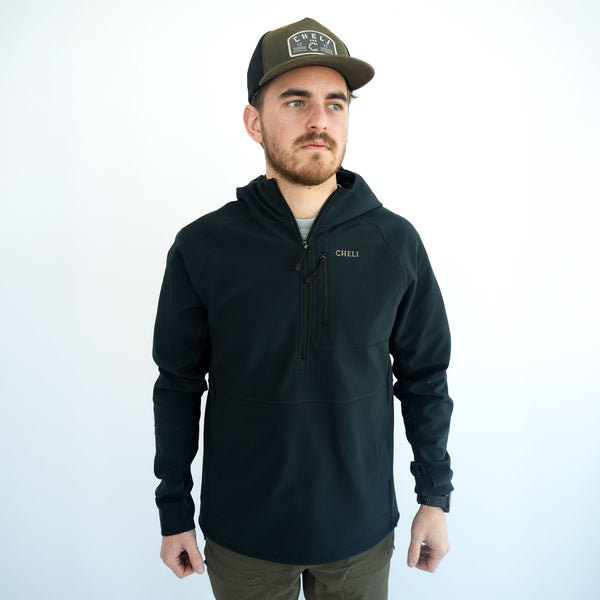 ThermoFleece 1/2 Zip Hoodie - Midnight Smoke