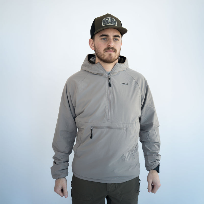 Outpost Light 1/2 Zip Jacket - Stone Gray